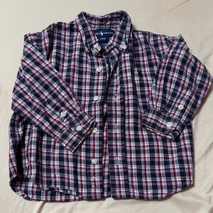Ralph Lauren Boys Checkered Shirt - Navy, Red, White